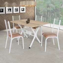 Conjunto de Mesa com 4 Cadeiras Camila Clássica Ciplafe - 2
