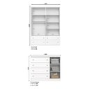 Ver imagem 3 de Conjunto Quarto de Bebê Cômoda e Guarda-Roupa Savana Branco Yescasa