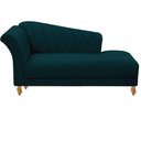 Ver imagem 1 de Divã Recamier Sofá Helena 180 cm – Tecido Suede:Suede Azul Marinho