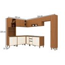 Ver imagem 4 de Cozinha Completa Venaly 17 Portas 2 Gavetas com Vidro Ciamomo/Off White - Henn