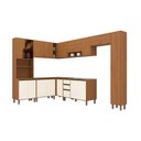 Ver imagem 2 de Cozinha Completa Venaly 17 Portas 2 Gavetas com Vidro Ciamomo/Off White - Henn