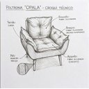 Ver imagem 2 de Kit 02 Poltrona Opala + 01 Puff Redondo Bege -modena Decor
