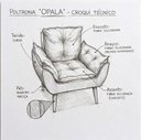 Ver imagem 2 de Kit 02 Poltrona Opala + 01 Puff Redondo Bege -modena Decor