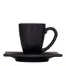 Xícara Elegance para Café com Pires 80ml Preta em Policarbonato Linha Profissional Cook Vem - 4