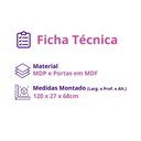 Ver imagem 7 de Armário de Cozinha Nala Aéreo Porta Condiment Mobilihouse Cinamomo/off White