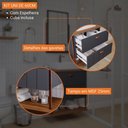 Ver imagem 4 de Gabinete para Banheiro 60 Cm 100% Mdf 2 Gavetas C/ Espelheira Uni Mgm Móveis Titânio/freijo