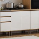 Ver imagem 3 de Balcão 80cm 2 Portas Vivace Cinamomo/Off White