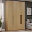 Ver imagem 1 de Guarda-roupa Solteiro Infinity 4 Portas 3 Gavetas Savana - Genialflex