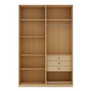 Ver imagem 3 de Guarda-roupa Solteiro Infinity 4 Portas 3 Gavetas Savana - Genialflex