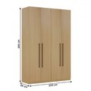 Ver imagem 4 de Guarda-roupa Solteiro Infinity 4 Portas 3 Gavetas Savana - Genialflex