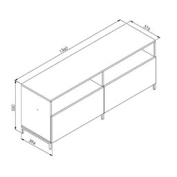 Rack para Tv até 55 Polegadas Artetube 136x56 Art In Móveis - 3