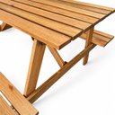 Ver imagem 4 de Conjunto Mesa e 2 Bancos Picnic Stain Yescasa Marrom/Nogueira