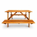Ver imagem 5 de Conjunto Mesa e 2 Bancos Picnic Stain Yescasa Marrom/Nogueira
