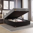 Ver imagem 6 de Cama Box Baú Viúva Preto + Colchão Life D33 Pillow Top 61x128x188cm Cinza - e-Shop Casa
