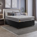 Ver imagem 5 de Cama Box Baú Viúva Preto + Colchão Life D33 Pillow Top 61x128x188cm Cinza - e-Shop Casa