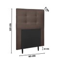 Ver imagem 3 de Cabeceira Estofada Cama Box Solteiro 90 Cm Lorena Suede:suede Marrom