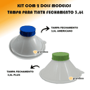 Ver imagem 2 de Kit 2 Tampas para Tinta Fechamento 3,6l Americano / Plus Tampa para Tinta