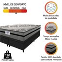 Ver imagem 6 de Cama Box Baú Casal King Colchão Gazin com Molas Ensacadas Rubi 193x203x73cm Suede Preto/cinza
