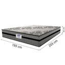 Ver imagem 5 de Cama Box Baú Casal King Colchão Gazin com Molas Ensacadas Rubi 193x203x73cm Suede Preto/cinza