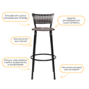 Ver imagem 4 de Kit 2 Banquetas Alta para Cozinha Junco Degradê Bancada Bistrô Balcão Ilhas Área Gourmet Piscina