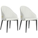 Ver imagem 1 de Kit 2 Cadeiras de Jantar Estofada Design La Martina - Branca