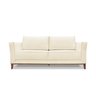 Sofá Living 3 lugares 2,30 m Linho Pérola com base e pés Madeira Maciça Chelles Zahav Estofados - 2