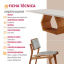 Ver imagem 6 de Sala de Jantar Mesa Ane 220cm Tampo Laqueado com Vidro Canto Moeda e 8 Cadeiras Eva