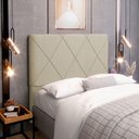 Ver imagem 2 de Cabeceira Cama Box Casal Queen Size Mel 160cm com Frame Linho Bege - Desk Design