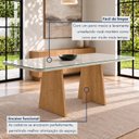 Ver imagem 6 de Conjunto Sala de Jantar 8 Lugares Retangular Tampo Vidro/MDF 200x90cm Mesa Lyra e Cadeiras Carol