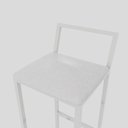 Ver imagem 2 de Banqueta Alta Balcão Bistrô Branca Confort Industrial Assento Estofado Don Castro Decor