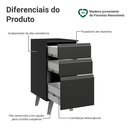 Ver imagem 4 de Balcão de Cozinha 40 cm 3 Gavetas com Pés Preto Nice Madesa