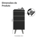 Ver imagem 3 de Balcão de Cozinha 40 cm 3 Gavetas com Pés Preto Nice Madesa