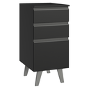 Ver imagem 1 de Balcão de Cozinha 40 cm 3 Gavetas com Pés Preto Nice Madesa