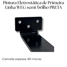 Kit 2 Suportes Invisíveis de Prateleira 35cm Fixação de Parede Aço Design Minimalista - 6