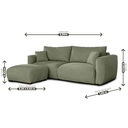 Ver imagem 2 de Sofá Heaven 5 Lugares, 2,50m com Puff e Assento Supermacio e Design Moderno | de Casa Decor