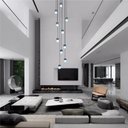 Ver imagem 7 de Lustre para Sala Cúpula Fumê 10 Lâmpadas Pé Direito Alto