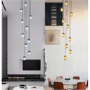Ver imagem 4 de Lustre para Sala Cúpula Fumê 10 Lâmpadas Pé Direito Alto