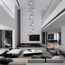 Ver mais imagens de Lustre para Sala Cúpula Fumê 10 Lâmpadas Pé Direito Alto
