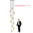 Ver mais imagens de Lustre para Sala Cúpula Fumê 10 Lâmpadas Pé Direito Alto
