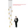 Lustre para Sala Cúpula Fumê 10 Lâmpadas Pé Direito Alto - 8