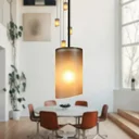 Ver imagem 2 de Lustre para Sala Cúpula Fumê 10 Lâmpadas Pé Direito Alto