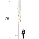 Ver imagem 5 de Lustre para Sala Cúpula Fumê 10 Lâmpadas Pé Direito Alto