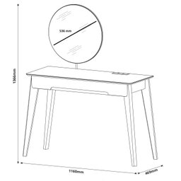 Penteadeira Jazz Off White - Imcal - 6