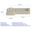 Ver imagem 7 de Sofá Modular Oslo Luxuoso Sala de Estar Decoração Luxo 265cm Suede