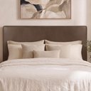 Ver imagem 2 de Cabeceira Painel Suspenso Casal 160 cm Luna Retangular Corino Canela Artte