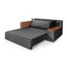 Sofá Cama Retrátil Panamá Casal Chenile Luxo Chumbo - 5