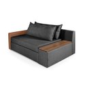 Ver imagem 1 de Sofá Cama Retrátil Panamá Casal Chenile Luxo Chumbo