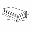 Ver imagem 5 de Cama Box Baú Solteiro Colchão Alana Espuma D20 Acolchões + Box Sintético 57x88x188 Cor:Marrom