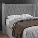 Ver imagem 2 de Cabeceira Casal Cama Box 140cm Malva I02 Linho Cinza - Mpozenato