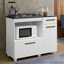 Ver imagem 2 de Kit Balcão para Cooktop Cozinha Kaiki Violeta Branco com Fogão Cooktop 4 Bocas Itatiaia Essencial